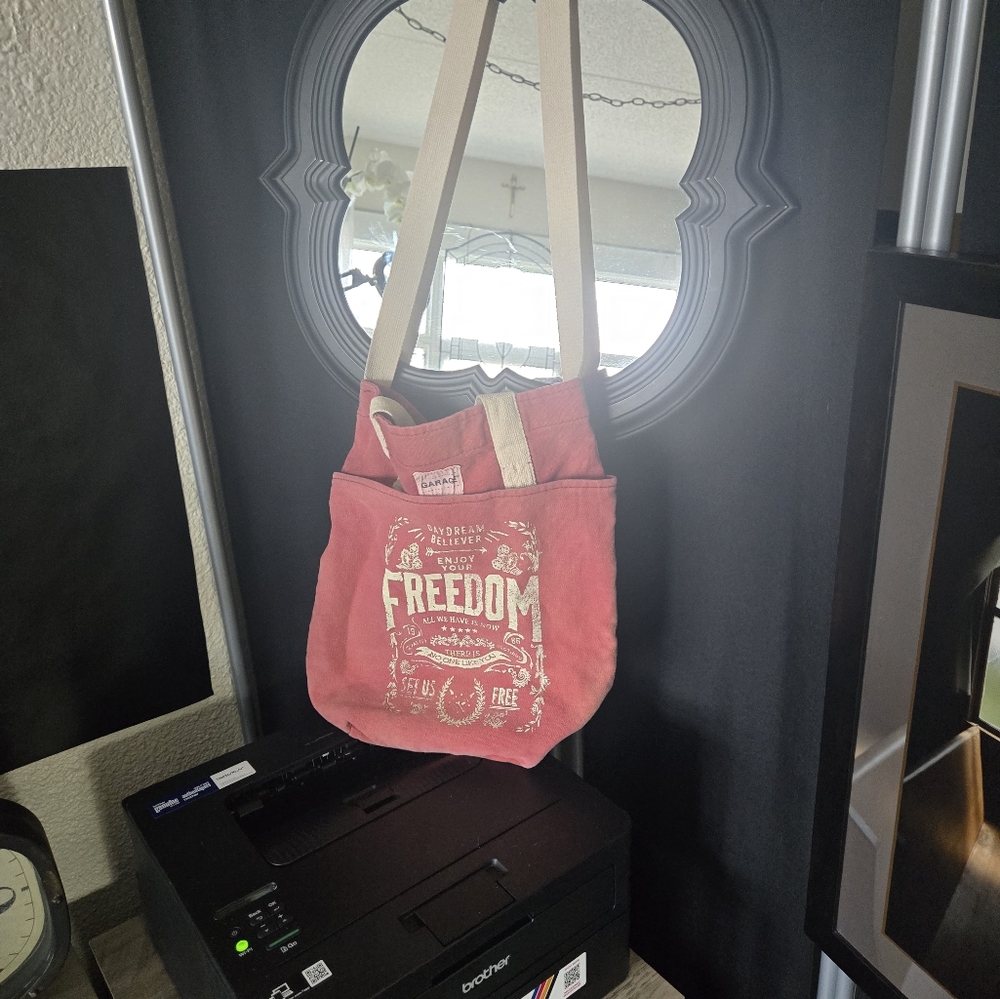 Pink Canvas Tote Bag
